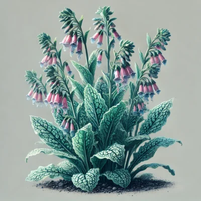 Pulmonaria saccharata 'Mrs. Moon'