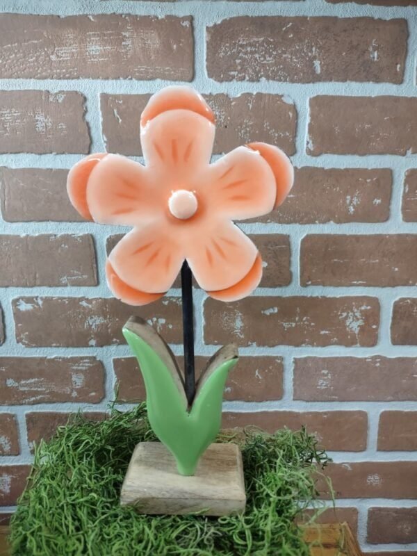 Pink & Green Wood Flower