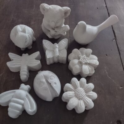 various mini concrete objects