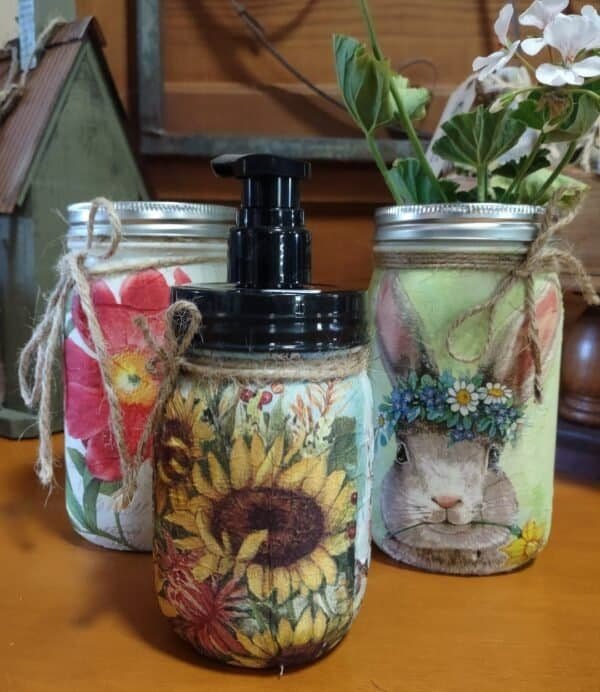 decorated mason jars