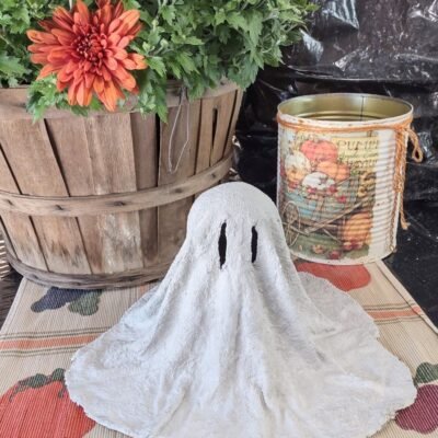 handmade concrete ghost