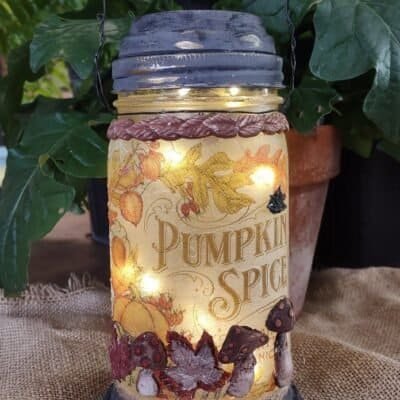 autumn themed lantern