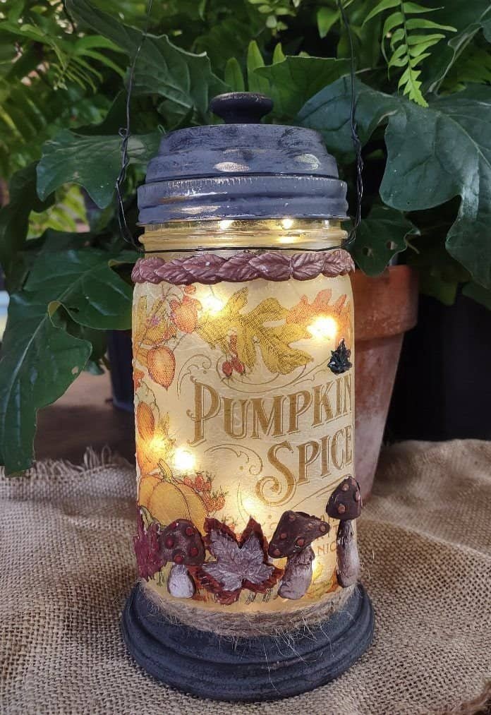 autumn themed lantern