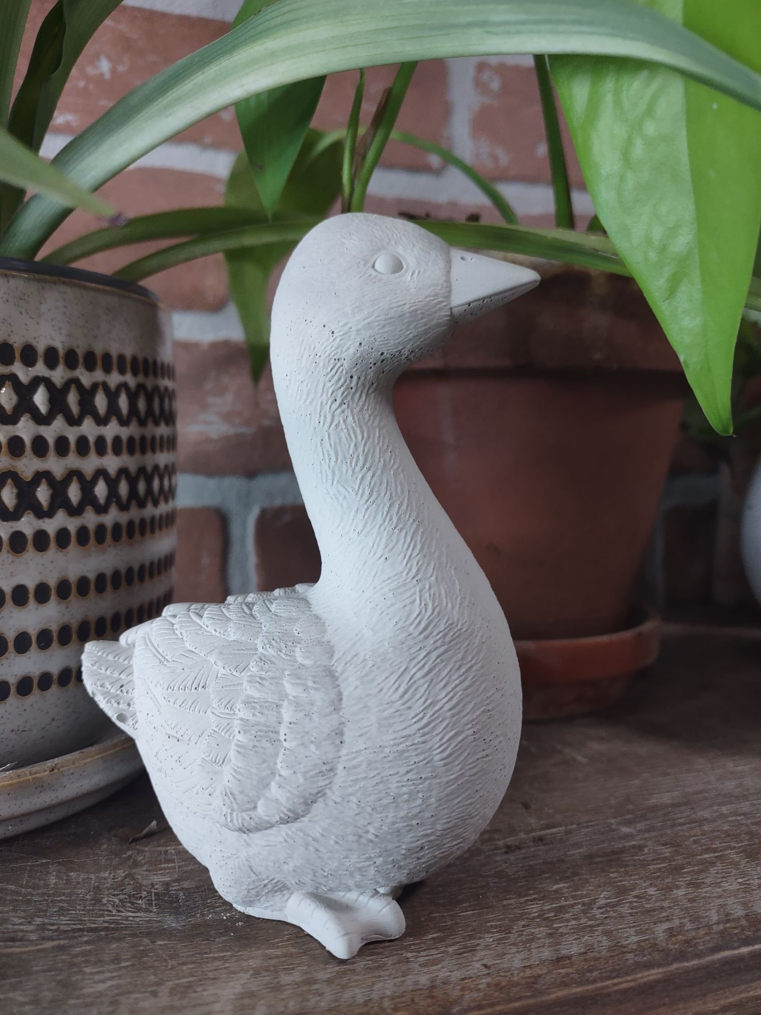 Small concrete goose
