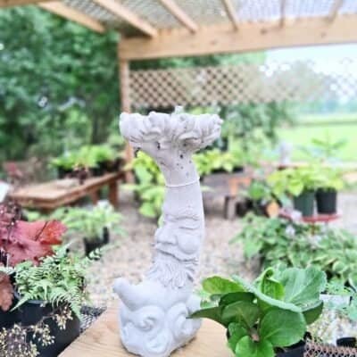 concrete moon statue