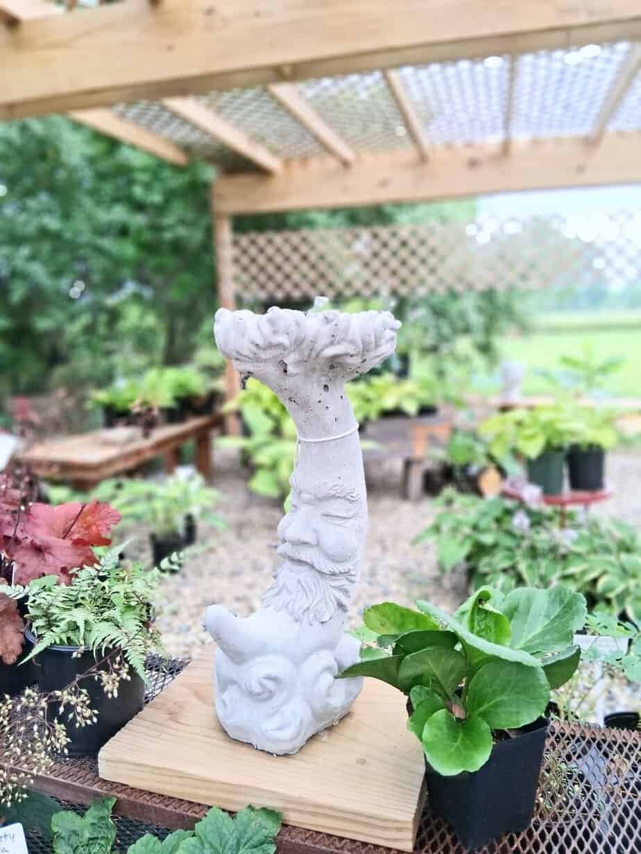 concrete moon statue