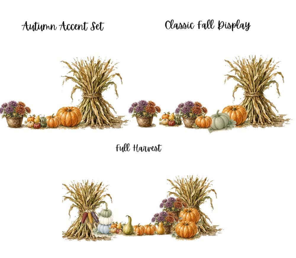 representation of what is included in our fall porch bundles