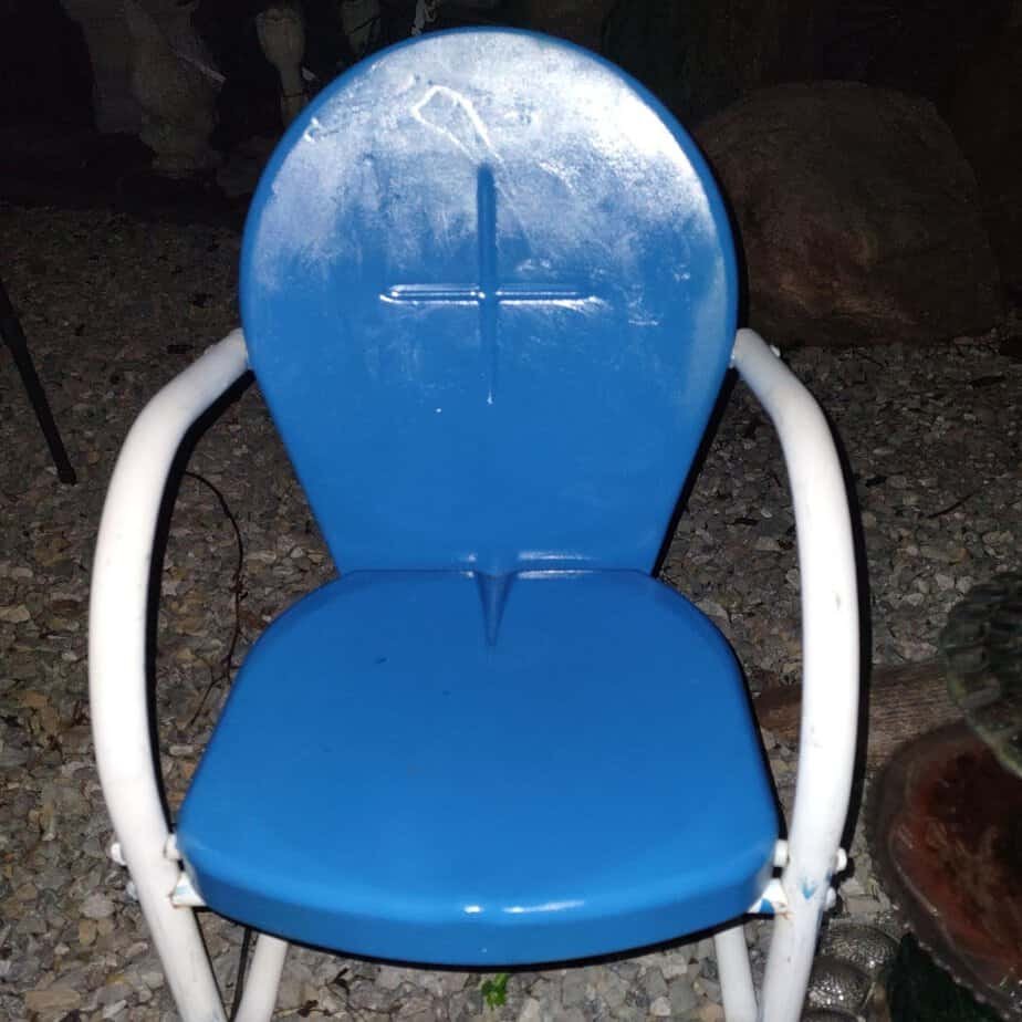 childs metal chair