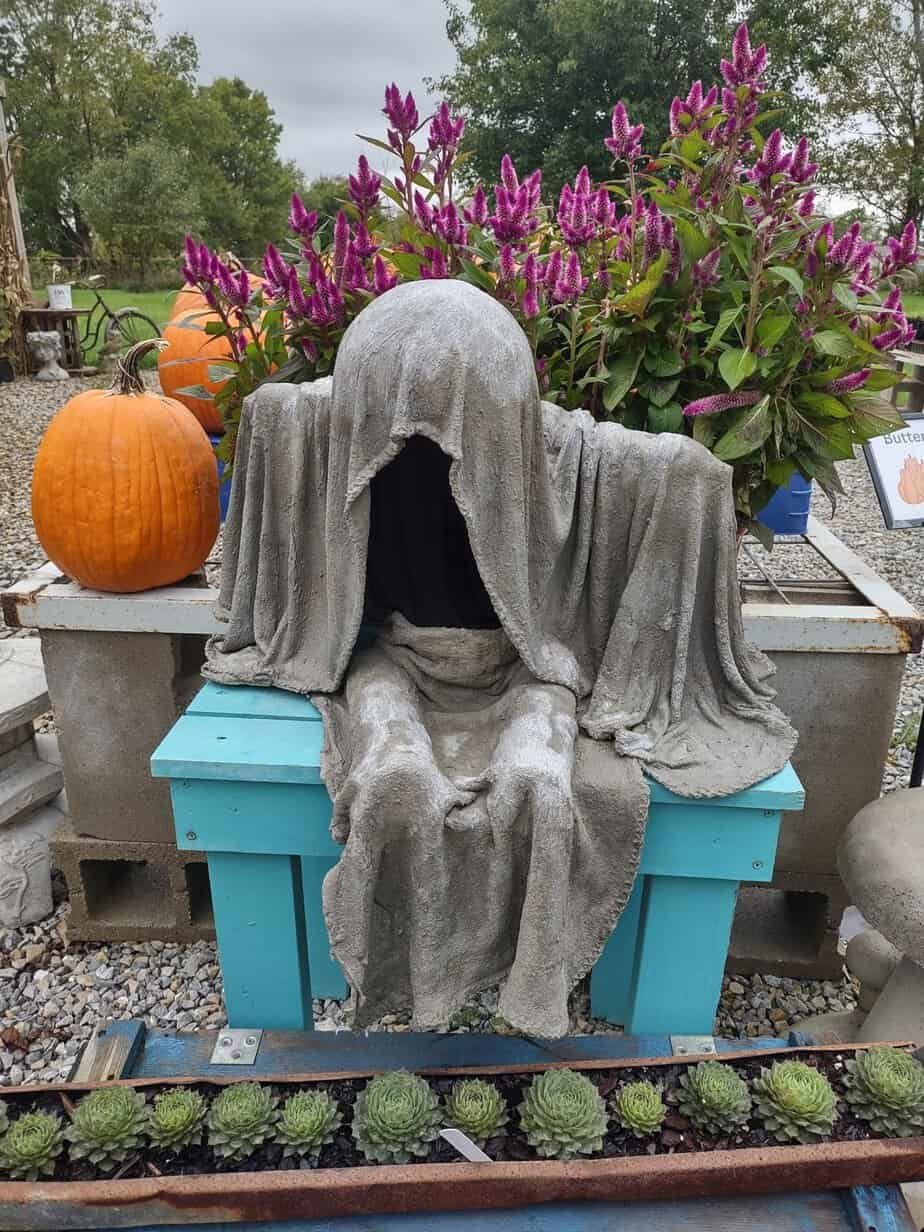Ghould made with concrete and fabric
